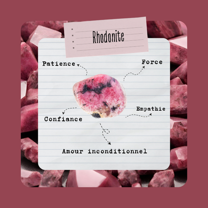 Rhodonite | Pierre roulée - Secrets Lunaires
