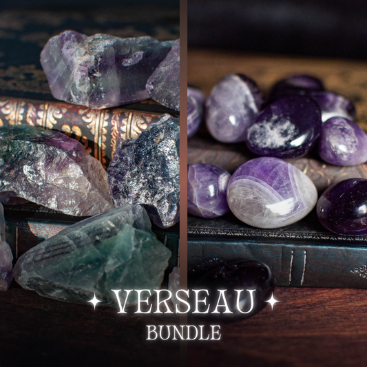 Fluorite et Améthyste | Lot de 2 pierres - Les pierres du Verseau
