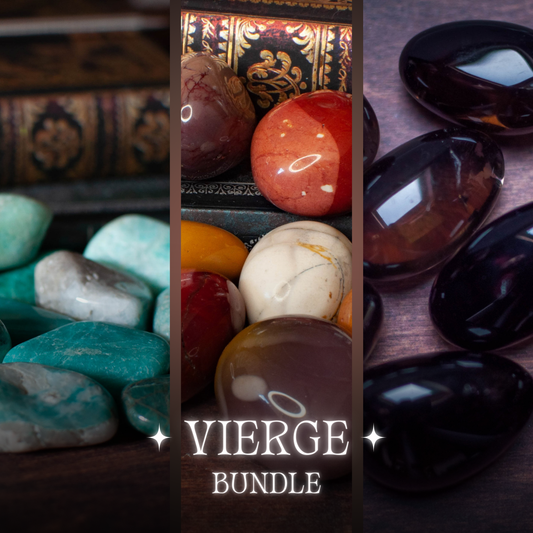 Amazonite, Jaspe Mokaïte et Quartz fumé | Lot de 3 pierres - Les pierres de la Vierge