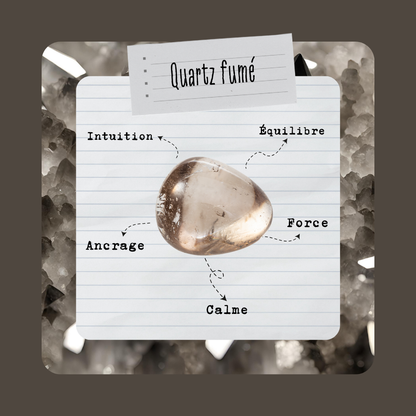 Quartz Fumé, Obsidienne et Grenat | Lot de 3 pierres roulées - Les pierres du Capricorne - Secrets Lunaires